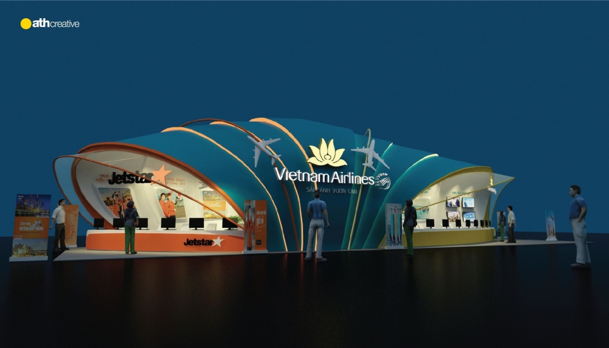 THIẾT KẾ BOOTH TRIỂN LÃM VIETNAM AIRLINES